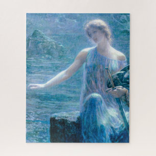 Valkyrie in a Blue Dress with Armour Jigsaw Puzzle