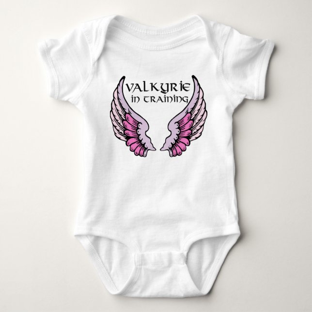 Valkyrie in Training pink Baby Bodysuit (Front)