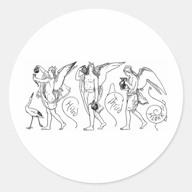valkyries-3 classic round sticker (Front)