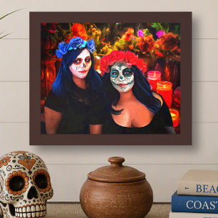 Vallarta Catrinas Flowers & Candles 1718 Art Print