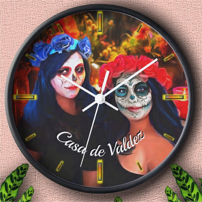 Vallarta Catrinas with Flowers & Candles 1718 Clock (Creator Uploaded)