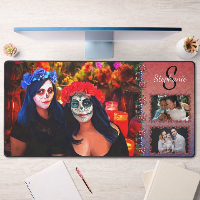 Vallarta Catrinas with Flowers & Candles 1718 Desk Mat (Creator Uploaded)