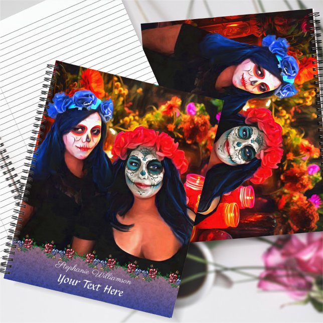 Vallarta Catrinas with Flowers & Candles 1718 Notebook (Creator Uploaded)