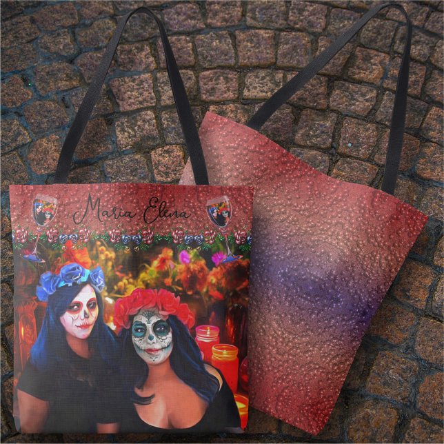 Vallarta Catrinas with Flowers & Candles 1718 Tote Bag (Creator Uploaded)