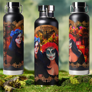 Vallarta Catrinas with Flowers & Candles 1718 Water Bottle