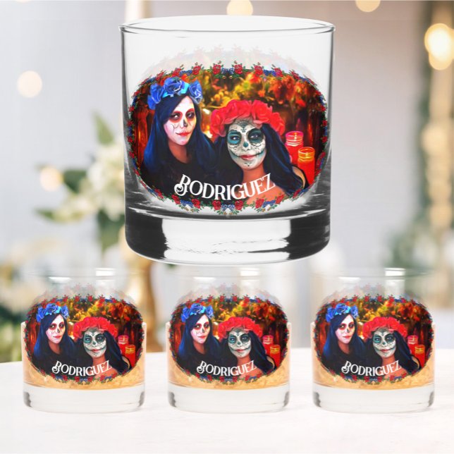 Vallarta Catrinas with Flowers & Candles 1718 Whiskey Glass (Creator Uploaded)