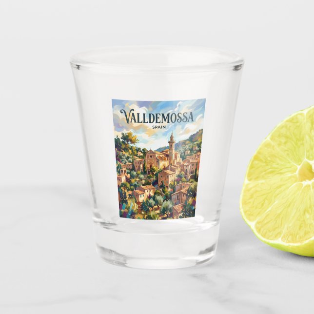 Valldemossa Spain Shot Glass (Front)