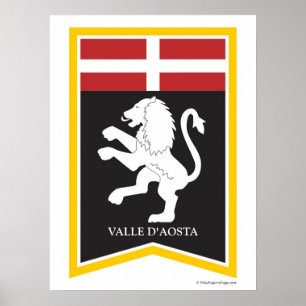 Valle D'Aosta  Italy Regional Crest Art Print