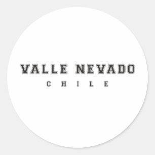 Valle Nevado Chile Classic Round Sticker