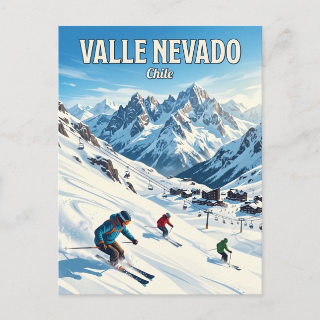 Valle Nevado Ski Resort Chile Postcard (Front)