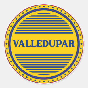 Valledupar City Pride Emblem – Colombian Identity Classic Round Sticker