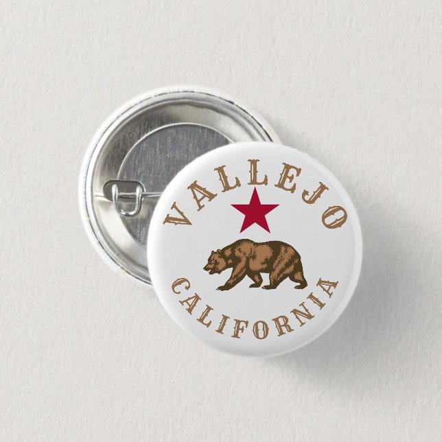 Vallejo, California 3 Cm Round Badge (Front & Back)