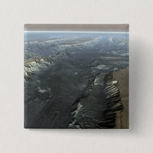 Valles Marineris, the Grand Canyon of Mars 15 Cm Square Badge