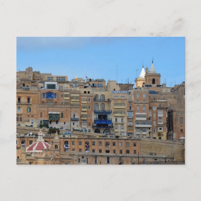 Valletta, Malta Cityscape Architecture Postcard (Front)