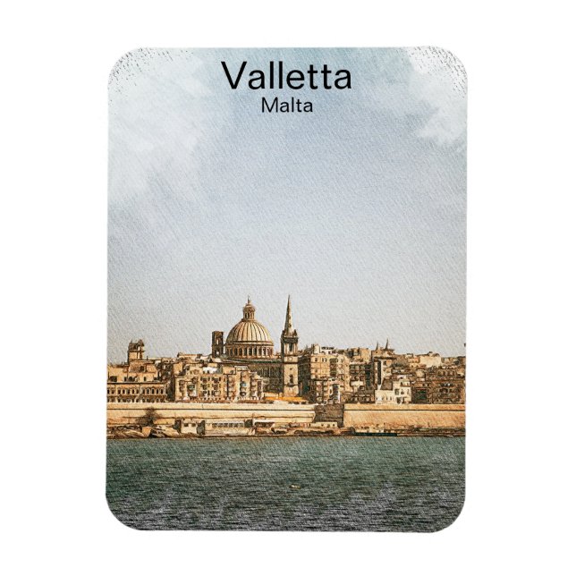Valletta Malta Mediterranean Magnet (Vertical)