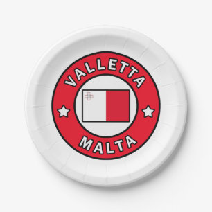 Valletta Malta Paper Plate