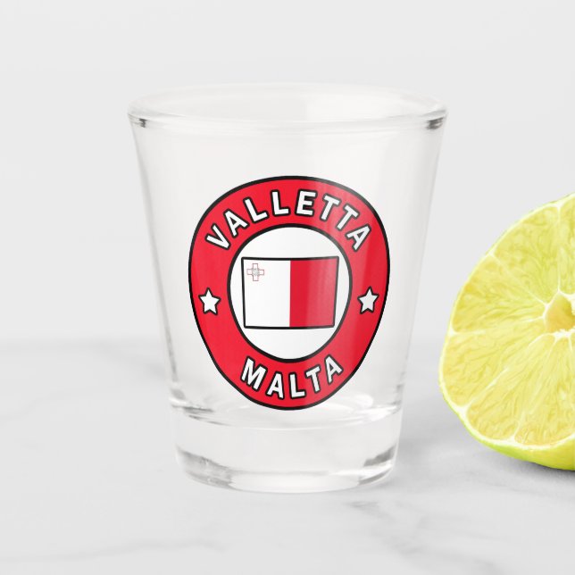 Valletta Malta Shot Glass (Front)
