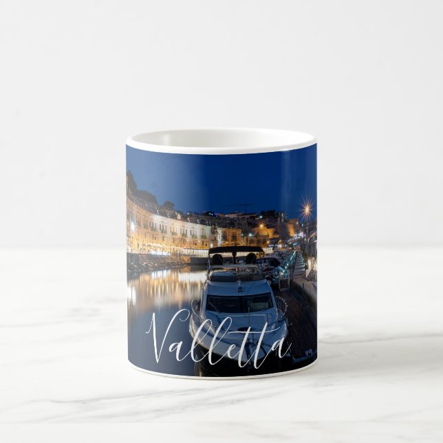 Valletta waterfront district with small harbor coffee mug (Center)
