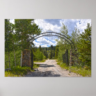 Valley Brook Cemetery Entrance, Breckenridge, Colo Poster