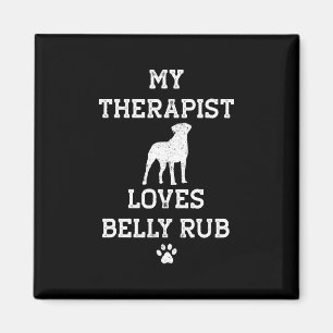 Valley Bulldog My Therapist Loves Belly Rub  Magnet