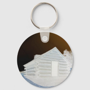 Valley Forge, Pa Cabin (colours modified) Key Ring