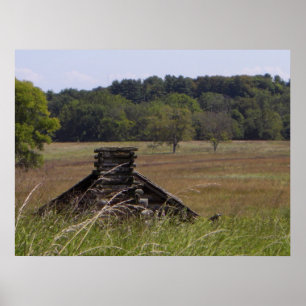 Valley Forge, PA Log Cabin Poster