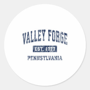 Valley Forge Pennsylvania Pa Vintage Established P Classic Round Sticker
