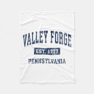 Valley Forge Pennsylvania Pa Vintage Established P Fleece Blanket