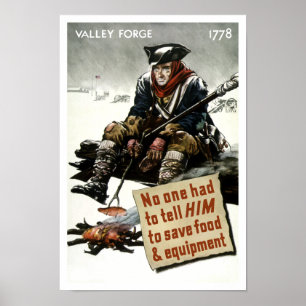 Valley Forge Soldier -- WW2 Propaganda Poster