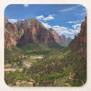 Valley in Zion National Park Square Paper Coaster
