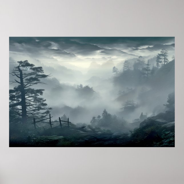 Valley Landscape Meditation Serene Calm Poster (Front)