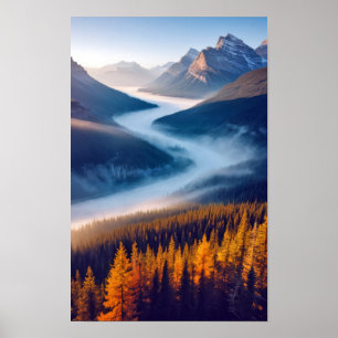 Valley Nature Outdoors Landscape Calm Tranquil Poster