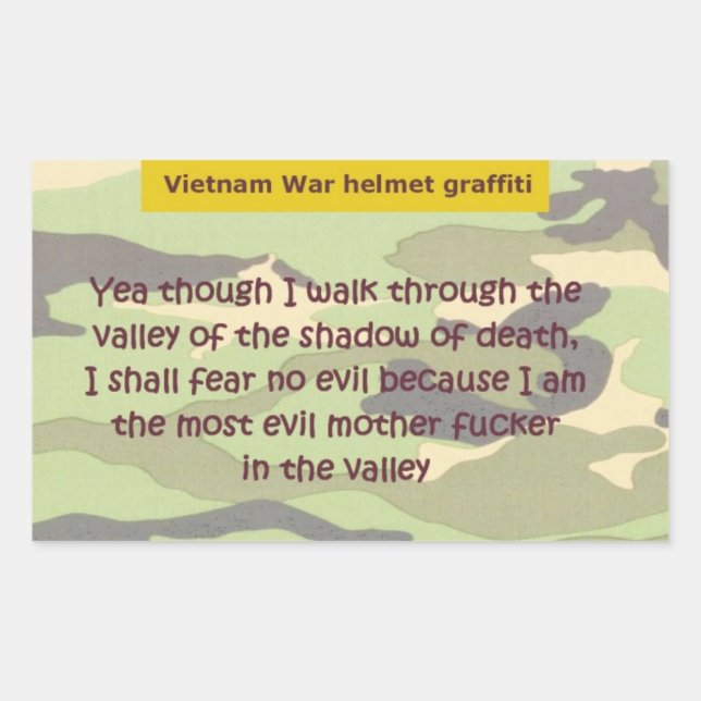 Valley of death rectangular sticker (Front)
