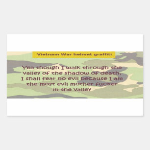 Valley of death rectangular sticker