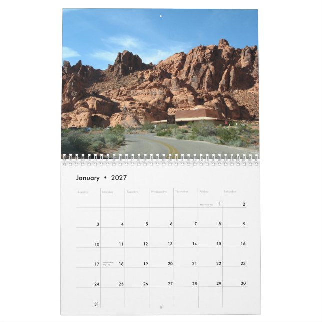 Valley of Fire 2011 Calendar (Jan 2027)
