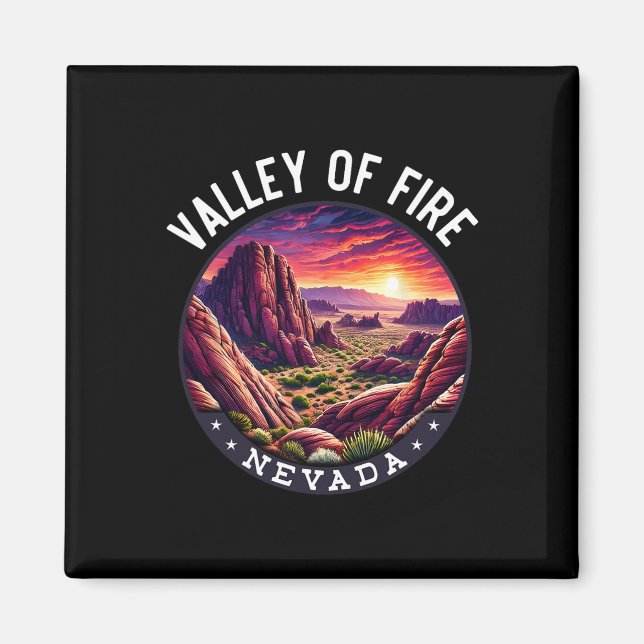Valley Of Fire Hiking Souvenir  Magnet (Front)