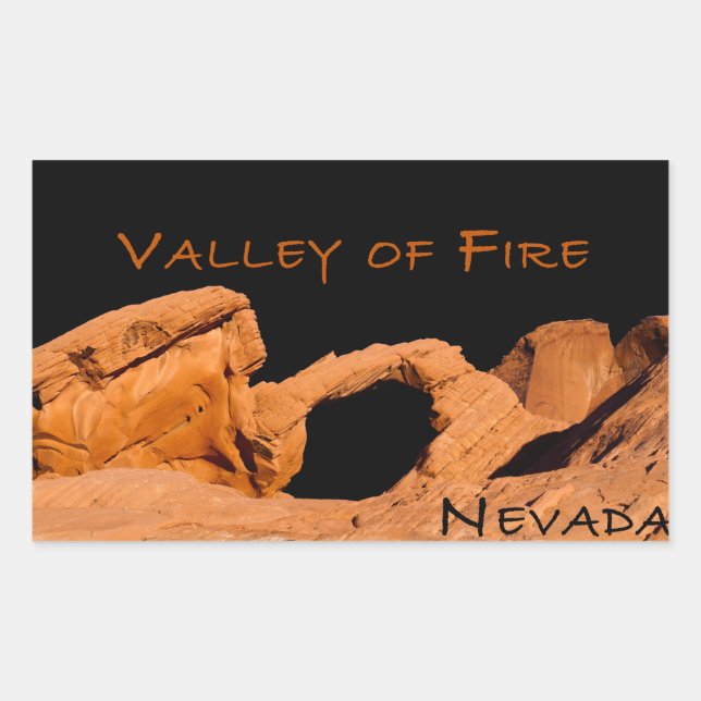 Valley of Fire Nevada Rectangular Sticker (Front)