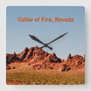 Valley of Fire, Nevada Square Wall Clock