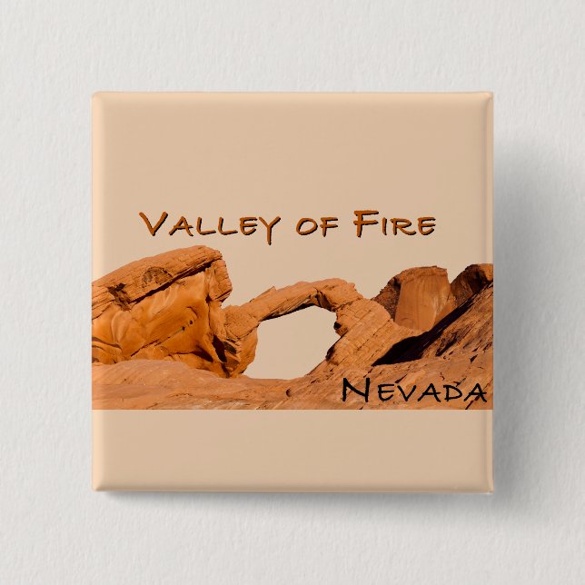 Valley of Fire Nevada USA 15 Cm Square Badge (Front)