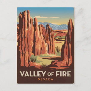 Valley of Fire Nevada Vintage Postcard