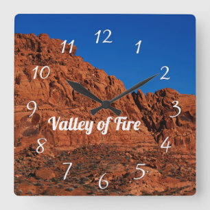 Valley of Fire   Square Wall Clock