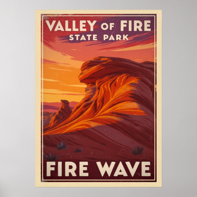 Valley of Fire State Park - Fire Wave V02 Poster (Front)
