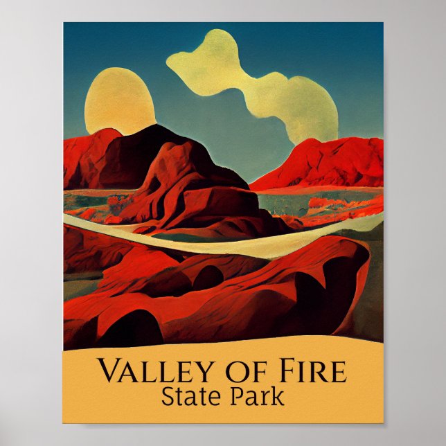 Valley Of Fire State Park Minimalist Poster (Front)