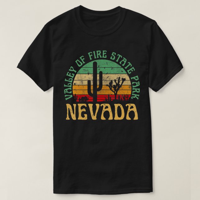 Valley Of Fire State Park Nevada Desert Hiking Ret T-Shirt (Design Front)