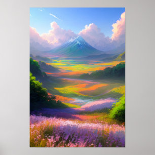 Valley of Magical Colours Poster