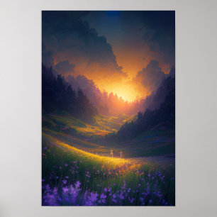 Valley of Radiant Colours Poster