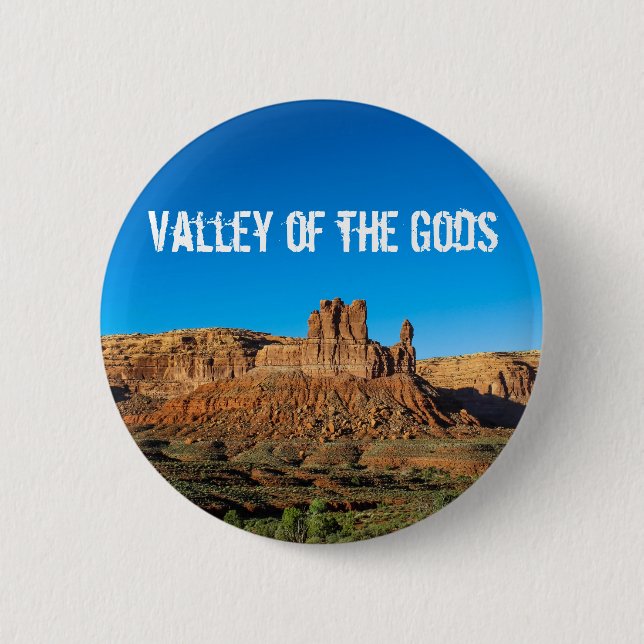 Valley of the Gods Blue Skies Butte 6 Cm Round Badge (Front)