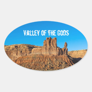 Valley of the Gods Blue Skies Butte Oval Sticker