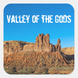 Valley of the Gods Blue Skies Butte Square Sticker