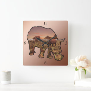 Valley Of The Rhinoceros, Wall Clock